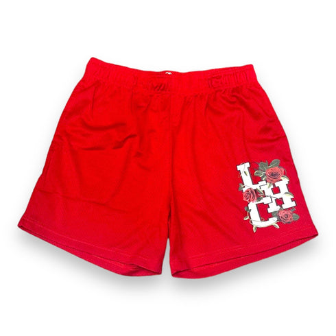 LHC Floral Red Shorts - Love Hate Clothing LLC