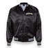 Lightweight Endless Satin Baseball Jacket w/ striped trim - Love Hate Clothing LLC