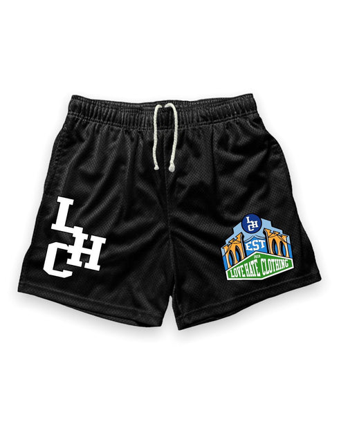 LHC Mesh Shorts (Black) - Love Hate Clothing LLC